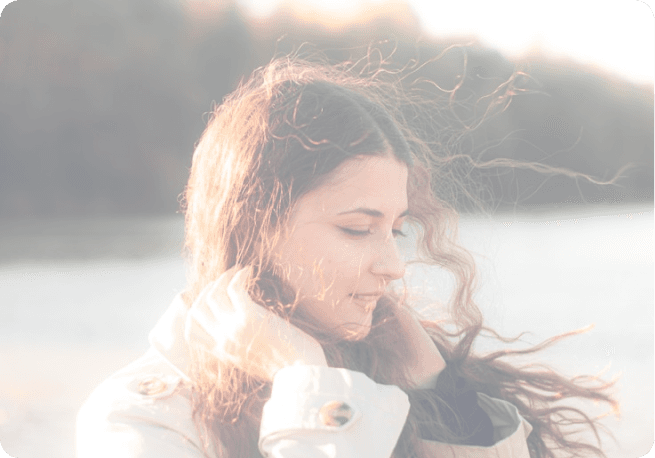 A woman thinking